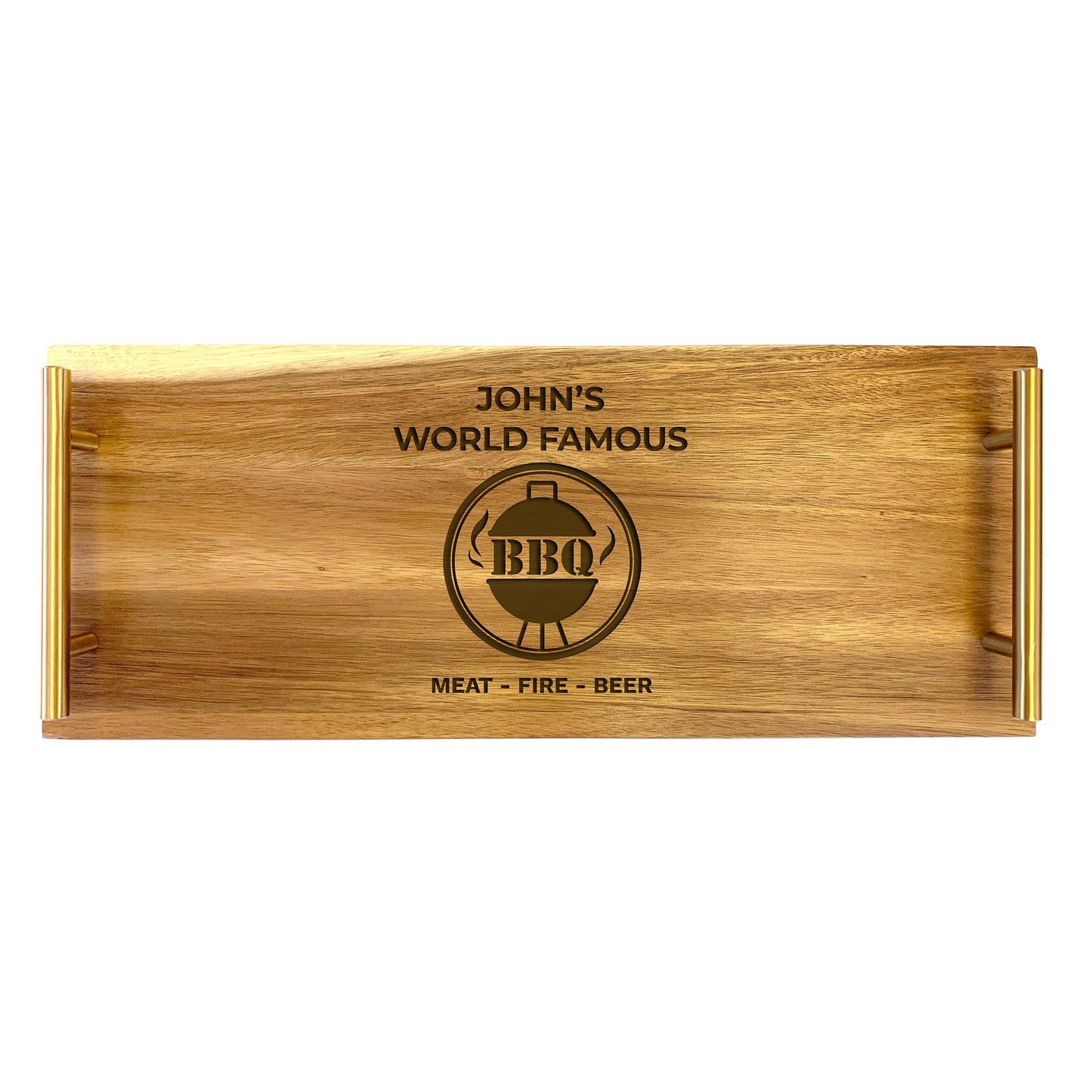 Engraved Serving Board - with Design BBQ