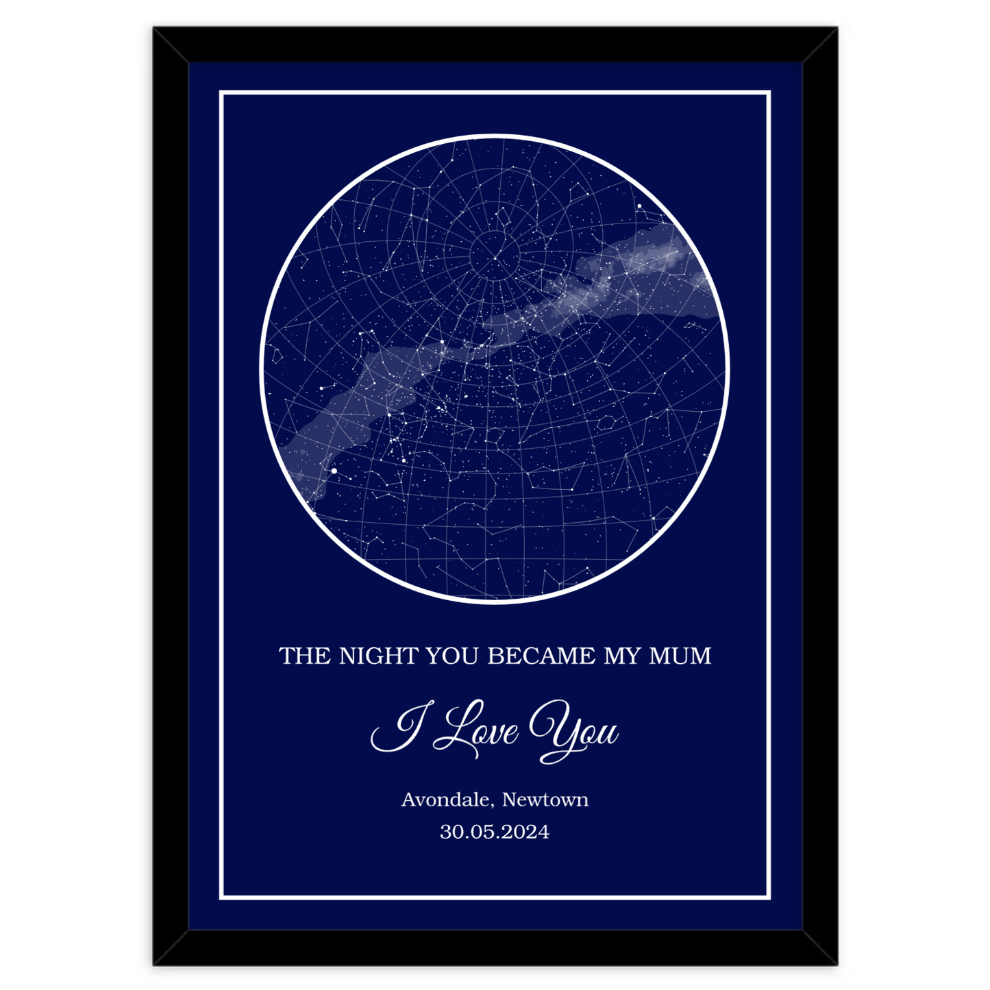 Custom Star Map - Classic - Blue