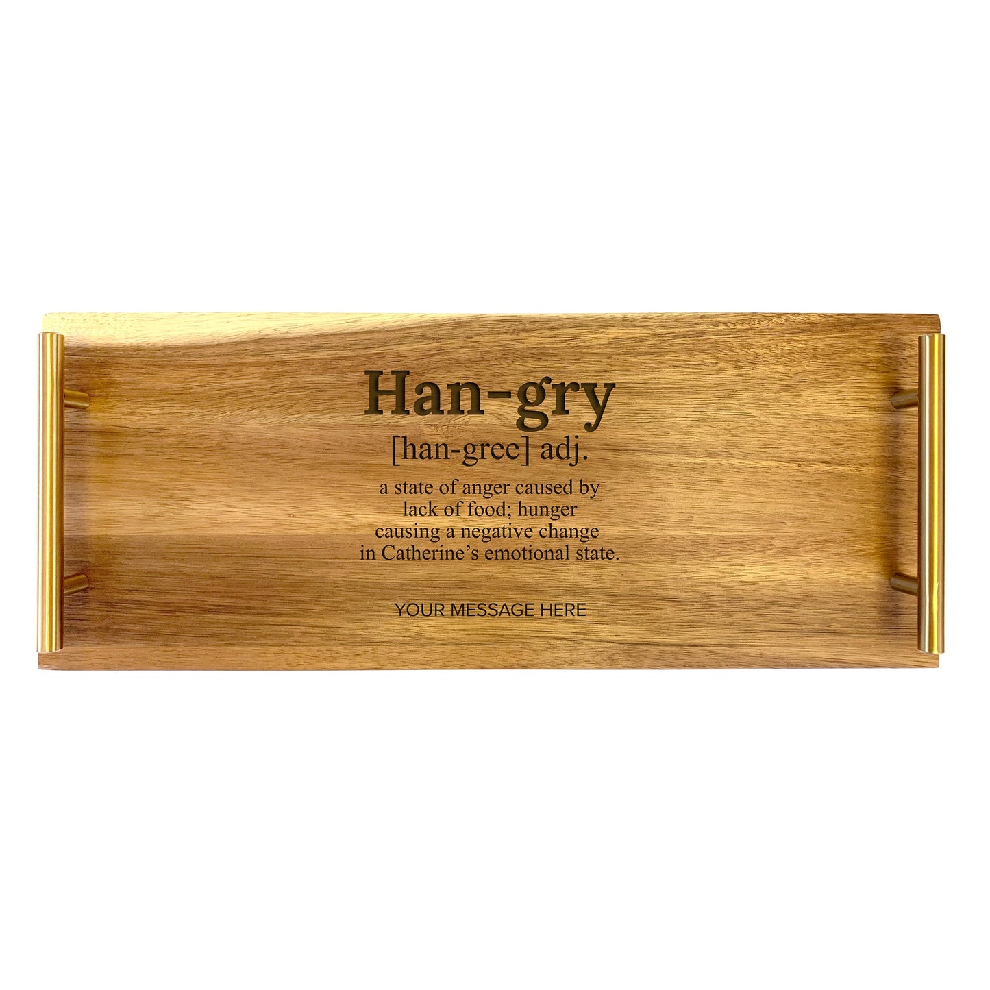 Engraved Serving Board - with Design Hangry