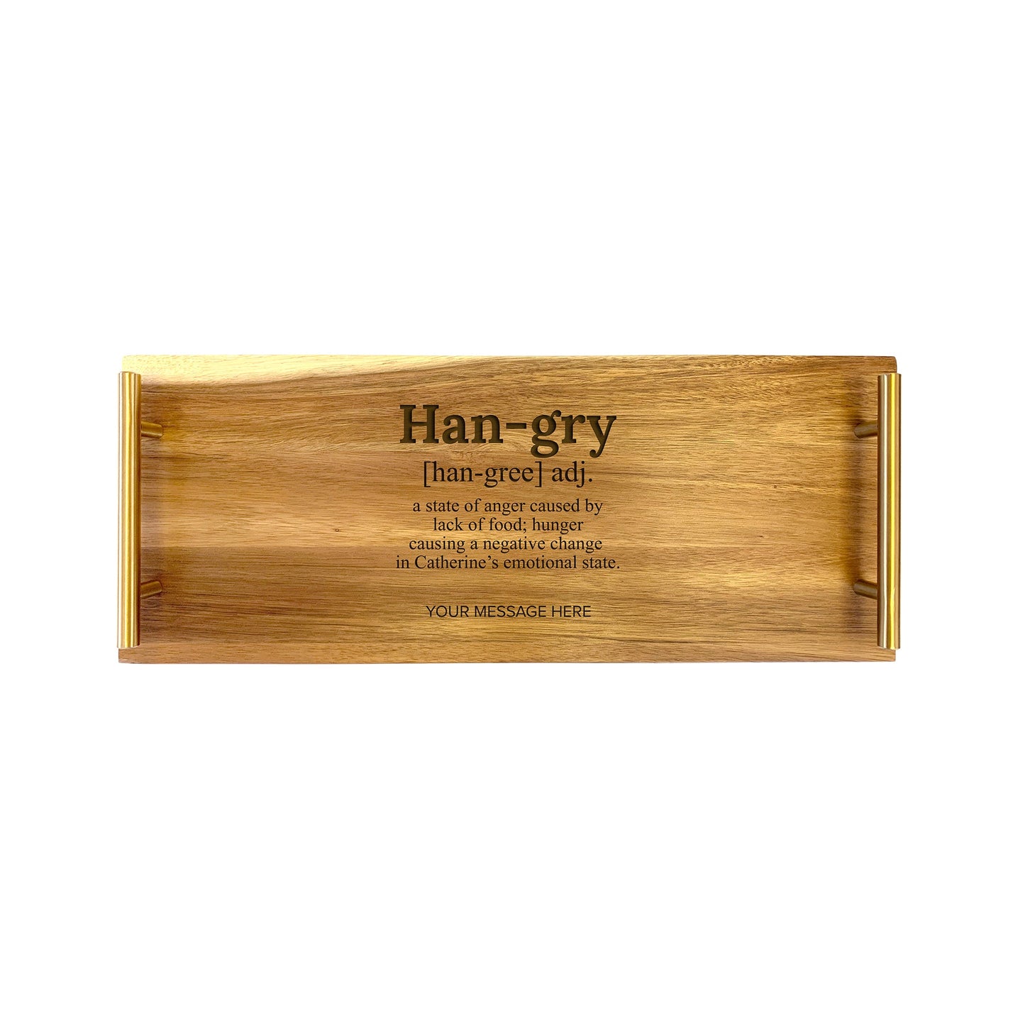Engraved Serving Board - with Design Hangry Small
