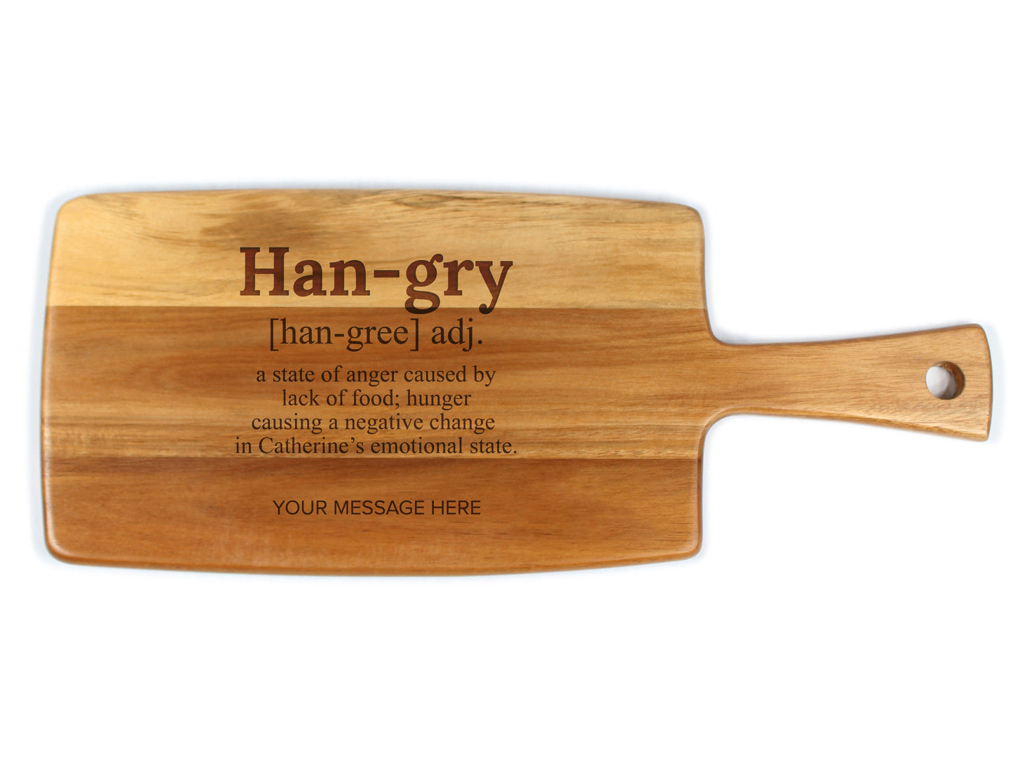 Engraved Cheese Board - with Design Hangry