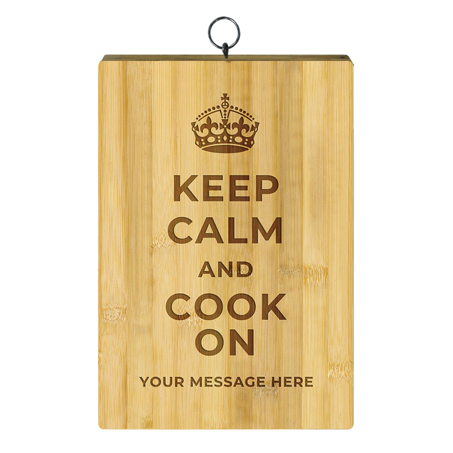 Custom Cutting Board - Keep Calm design