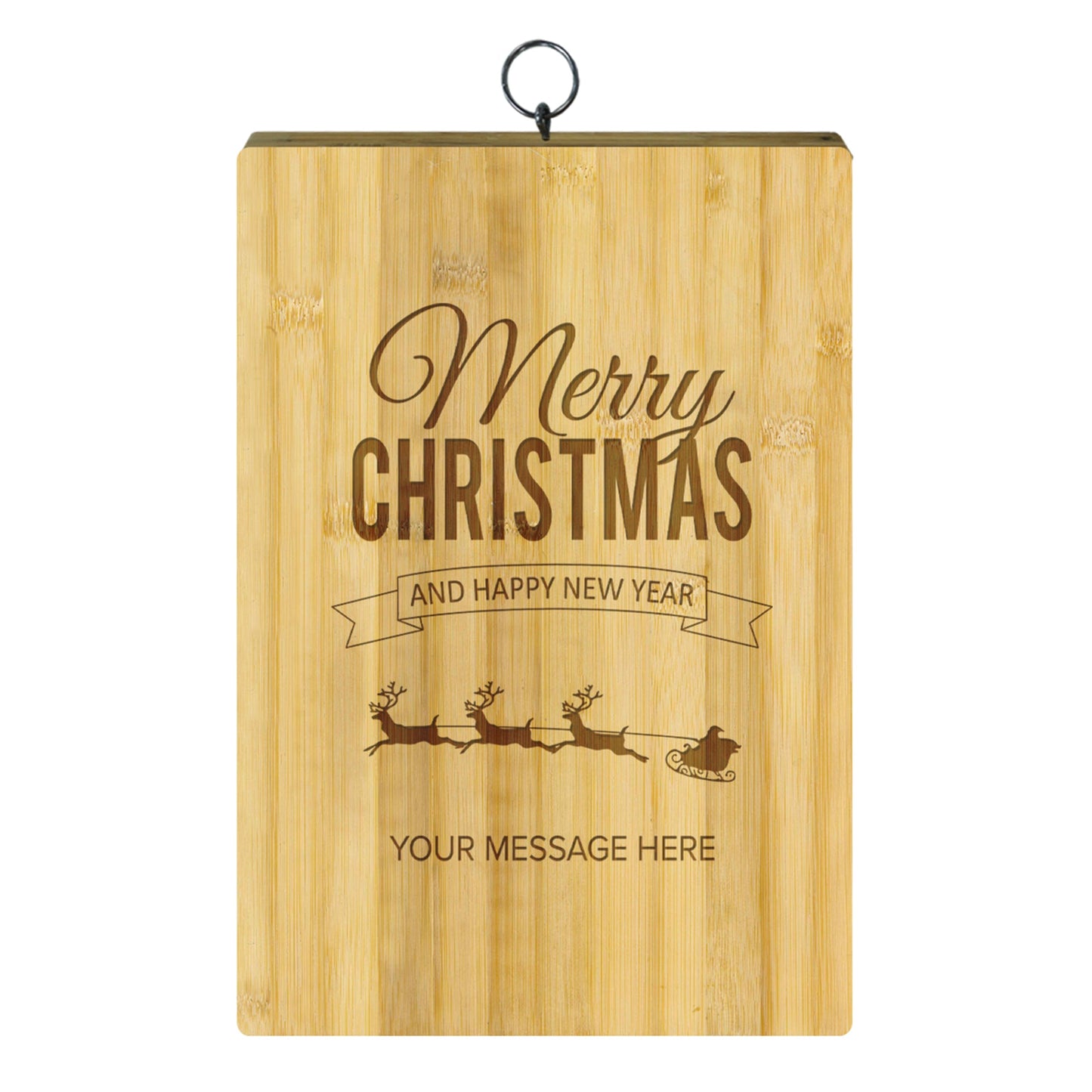 Personalised Chopping Board - engraved with Merry Christmas design