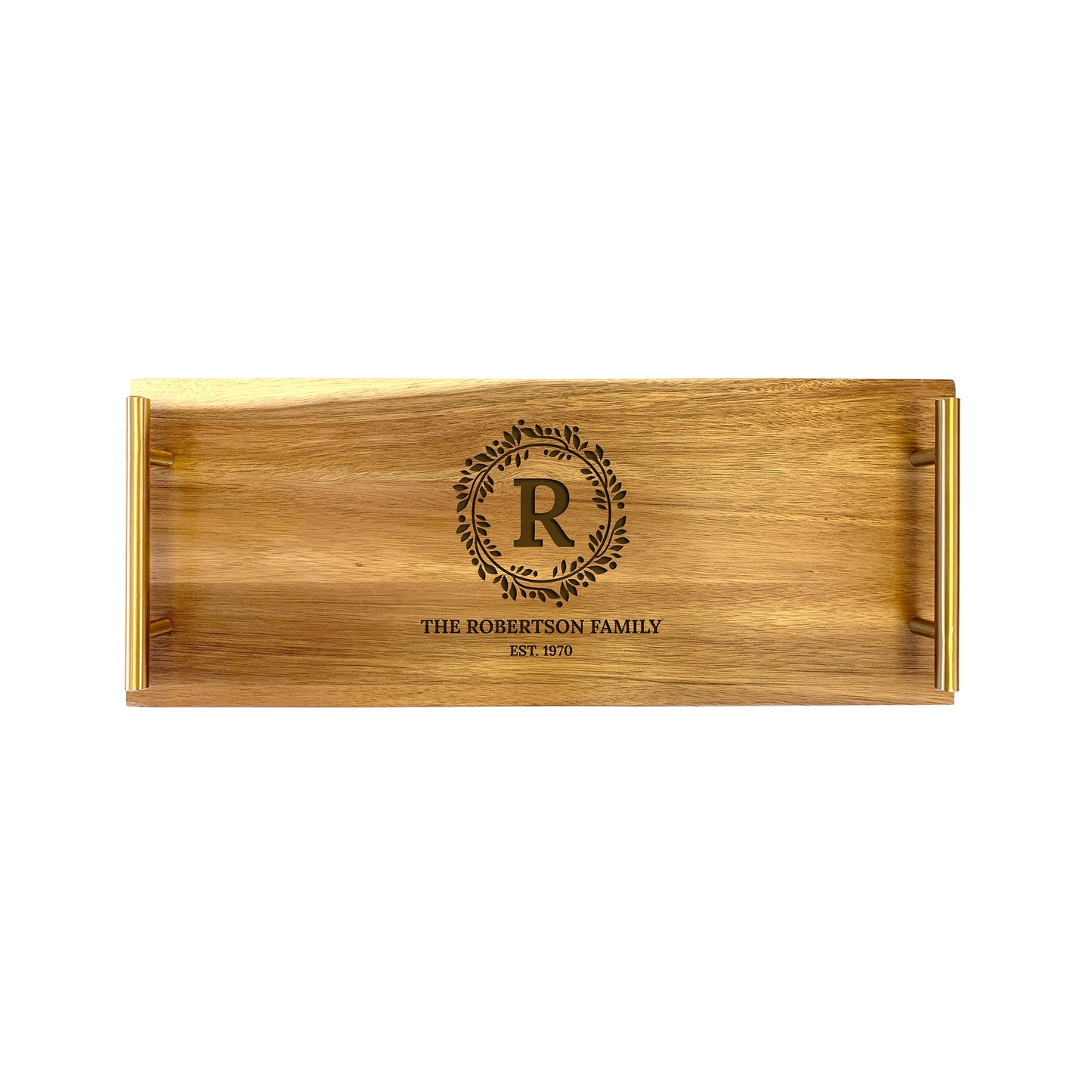 Engraved Serving Board - with Design Monogram Small