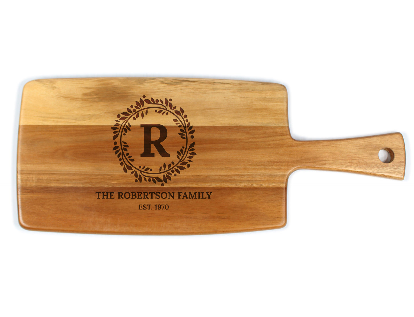 Engraved Cheese Board - with Design Family