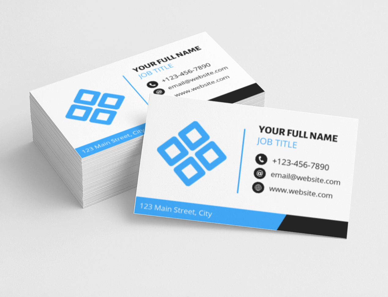 Simple business card design available from just 50 cards, Made in Australia