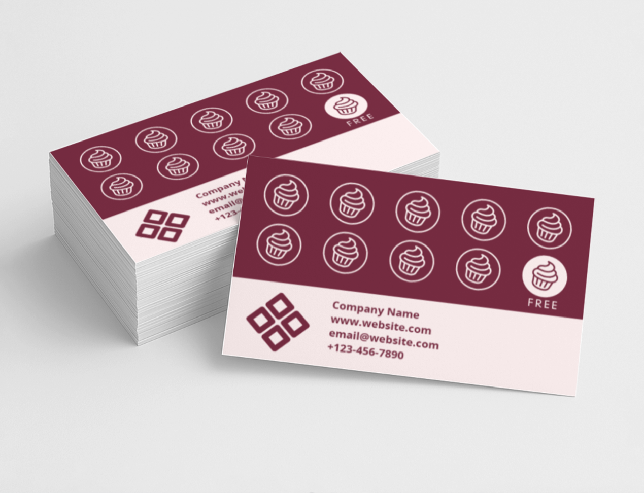 Simple business card printed on quality paper