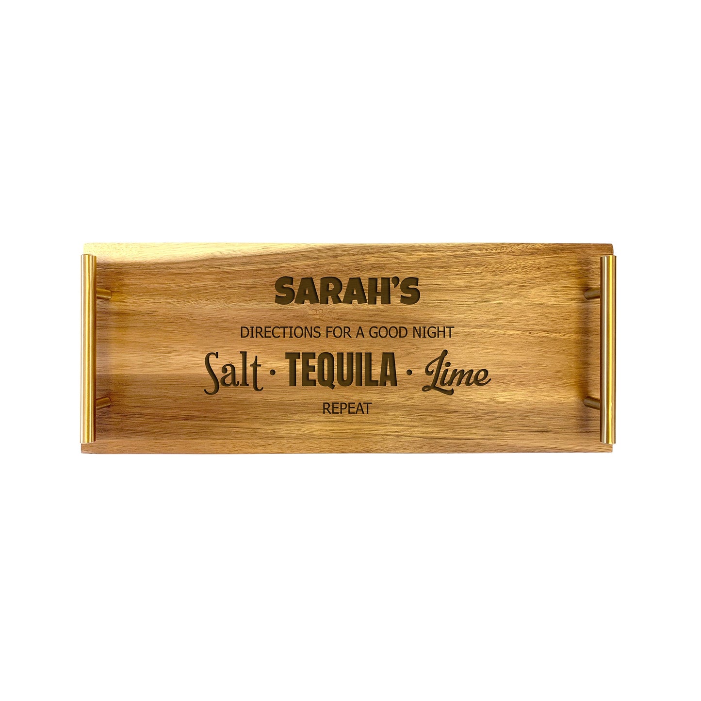 Engraved Serving Board - with Design Tequila Small