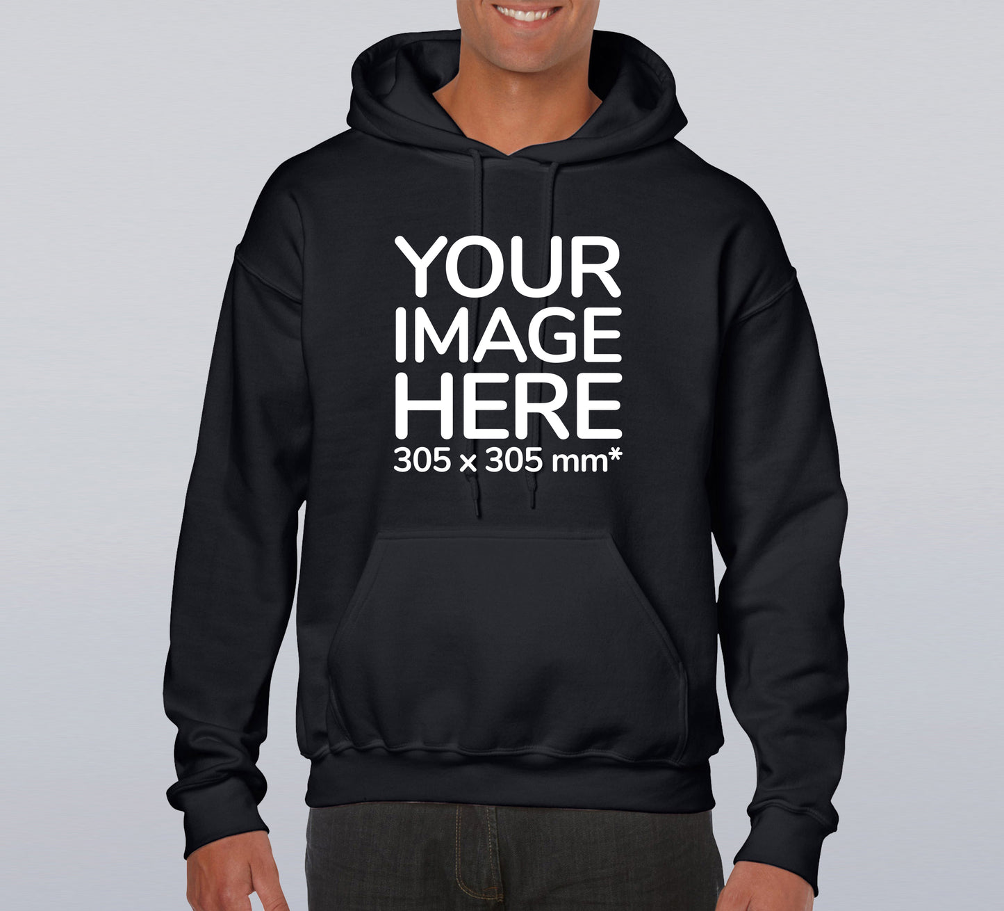 Black Hoodie customised with image on the front