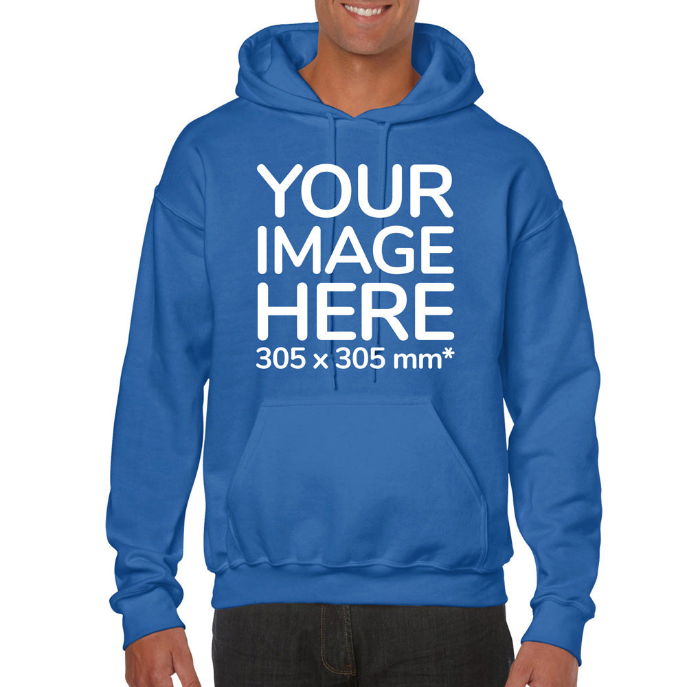 Light Blue Hoodie customised with image on the front