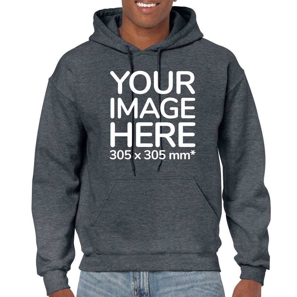 Gray Hoodie customised with image on the front
