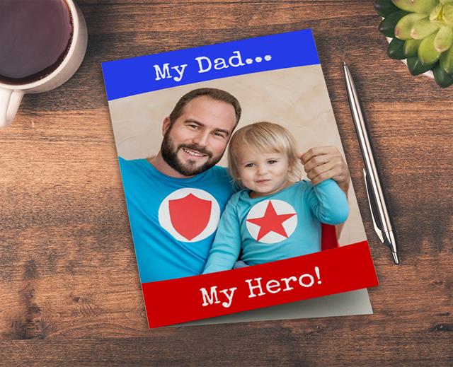 Folded Card with family photo