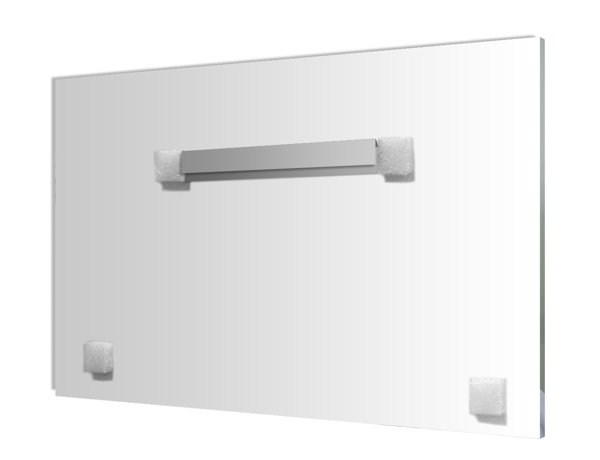 Glass Print Backside close-up showing hanging mechanism.