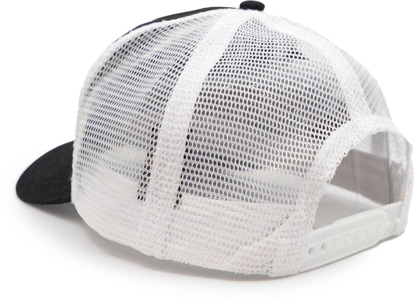 Black Customisable Trucker Cap back view