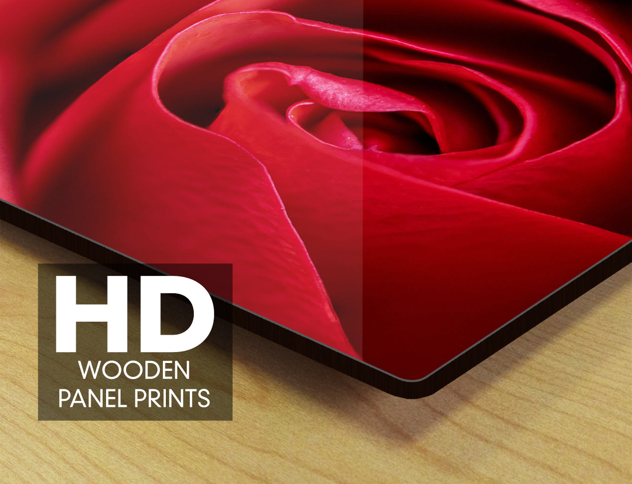 Close-up of HD Wooden Panel Print