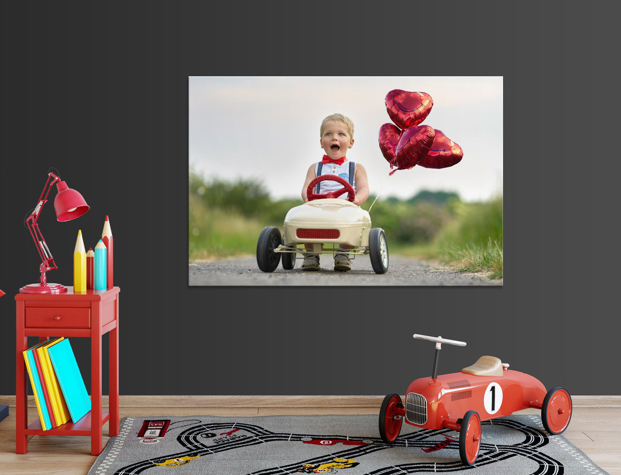 Peel and Sticky Wall Decal displayed on the wall. Sticky prints are repositionable posters.