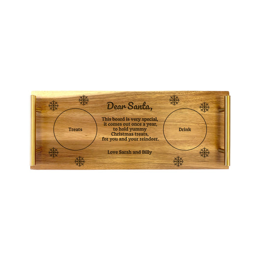 Engraved Serving Tray - Small - Dear Santa