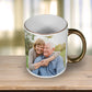 Photo Mug with gold handle and rim