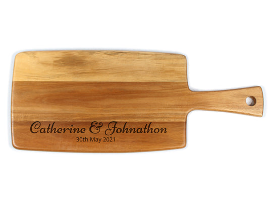 Personalised Cheese Board - Engraved - Made in Australia - Couple