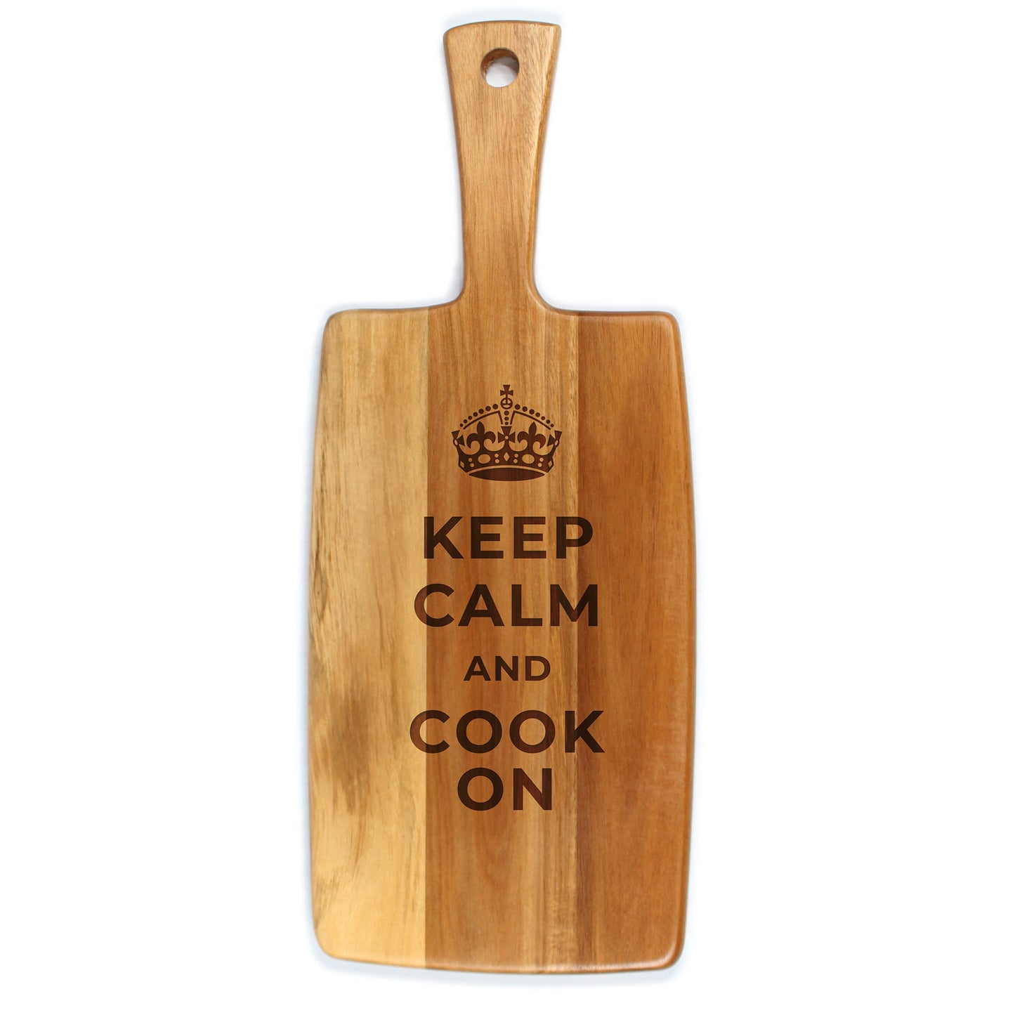 Cheese Board Engraved with Keep Calm and Cook on design