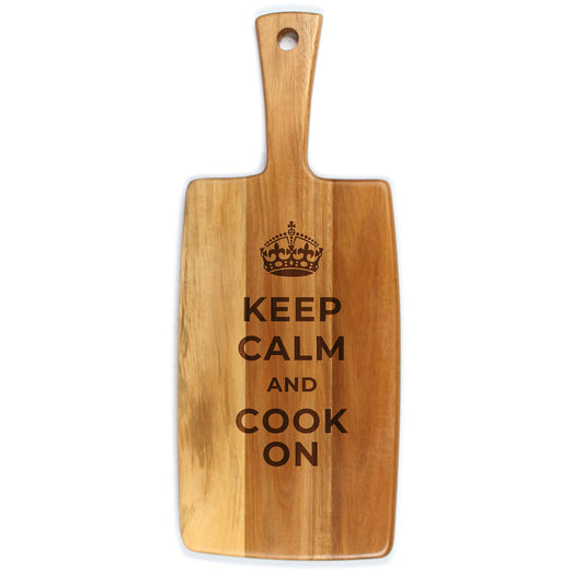 Cheese Board Engraved with Keep Calm and Cook on design