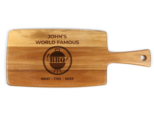 BBQ design for Engraved Cheese Serving Board - World Famous