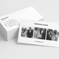 Minimalist black design across both sides of the business card