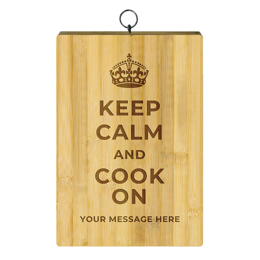 Custom Cutting Board - Keep Calm design