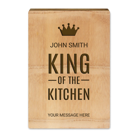 Engraved Kitchenware - Engraved Design: King of the Kitchen - Cheese Board Premium