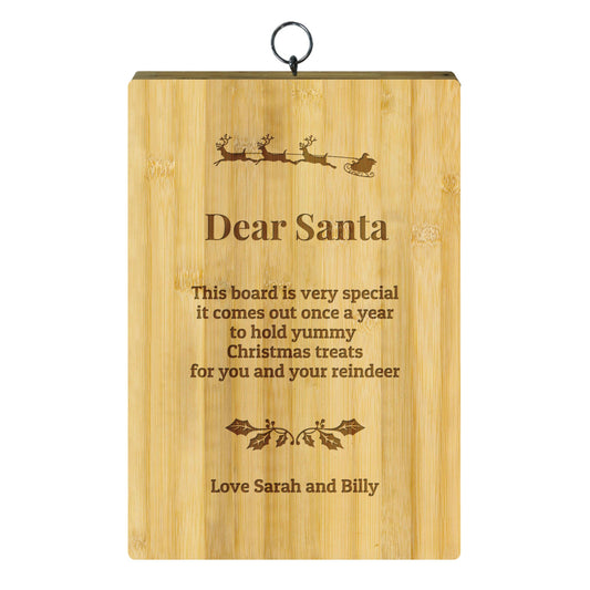 Personalized Chopping Board with Santa design engraved