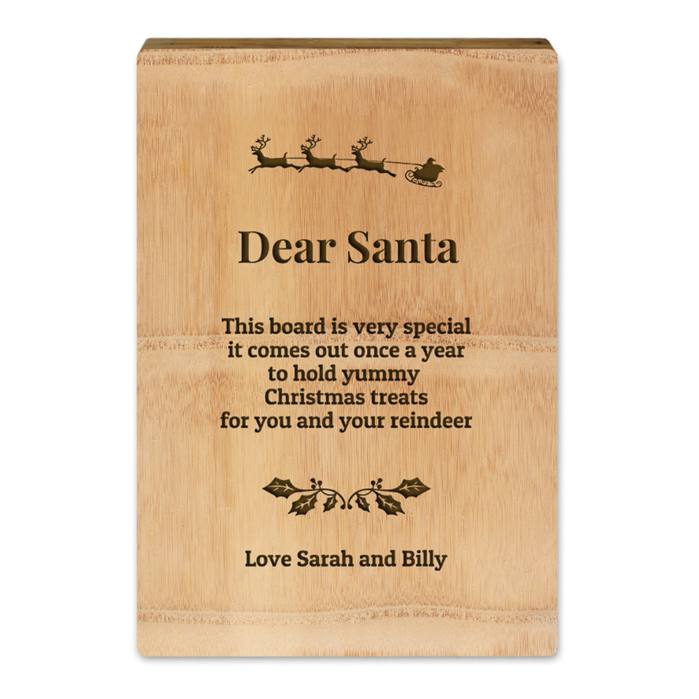 Personalized Chopping Board with Santa design engraved - premium style