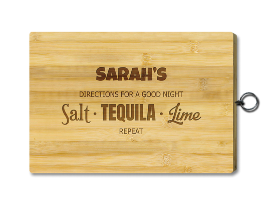 Chopping Board - engraved with Tequila Recipe design