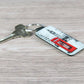 Leather-looking Photo Keychain with London picture
