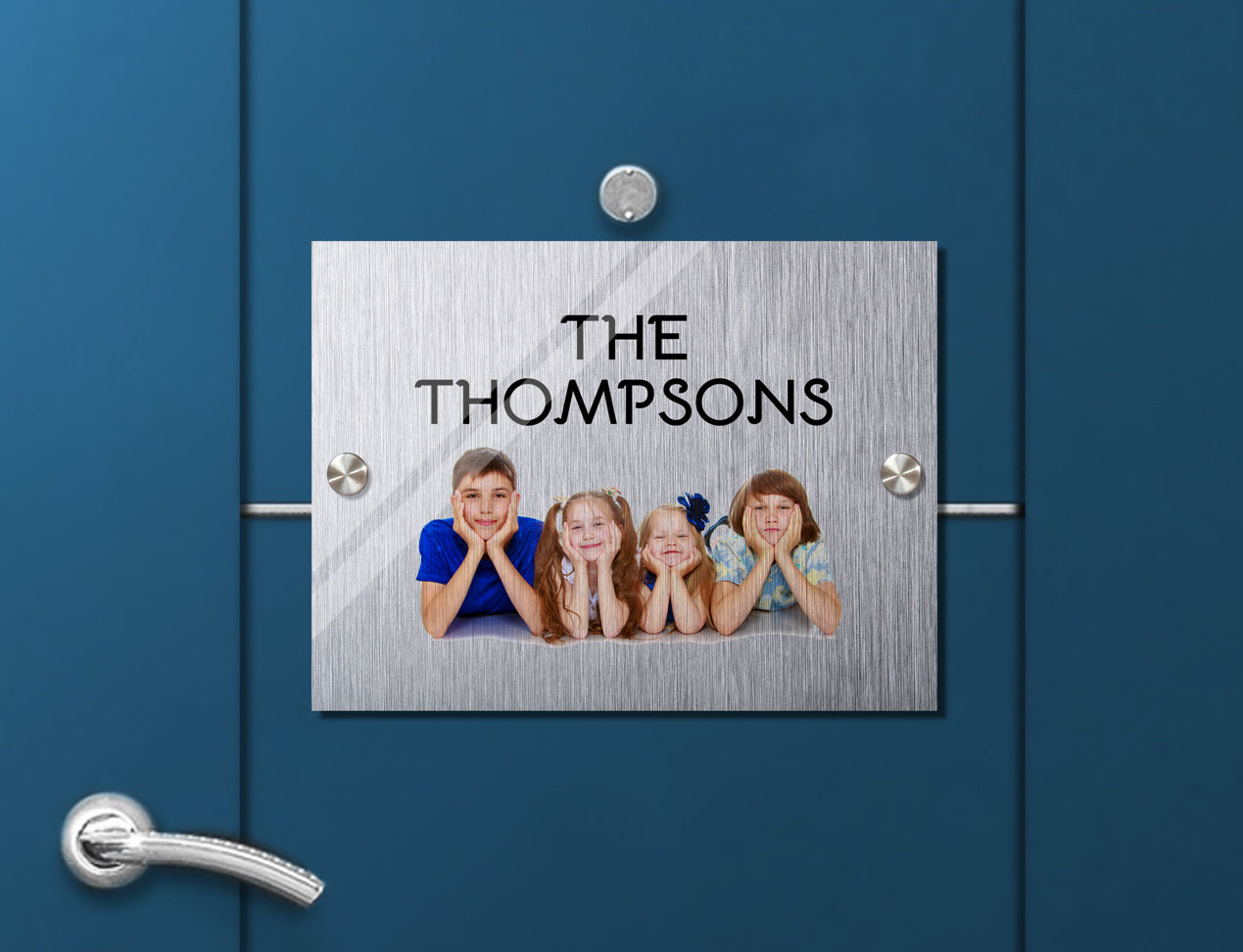 Customised Family Address Plaque on front door