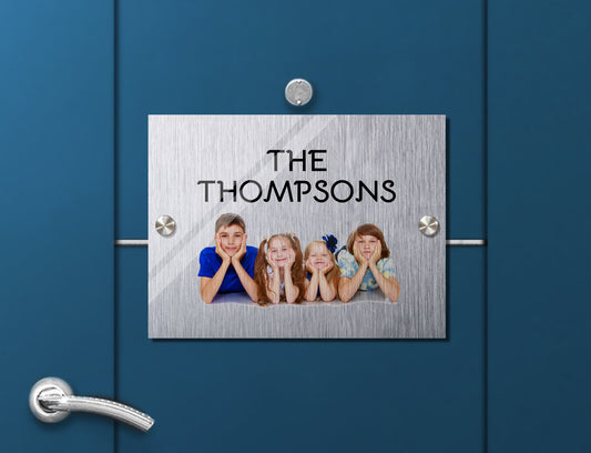 Customised Family Address Plaque on front door
