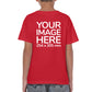Red Kid's T-Shirt - customisable with image on back