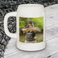 Large Custom Beer Stein personalised with photo of father of family