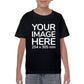 Custom Black Kid's T-Shirt - personalised with photo on front