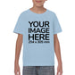 Custom Light Blue Kid's T-Shirt - customisable with photo on front
