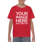 Custom Red Kid's T-Shirt - customisable with image on front