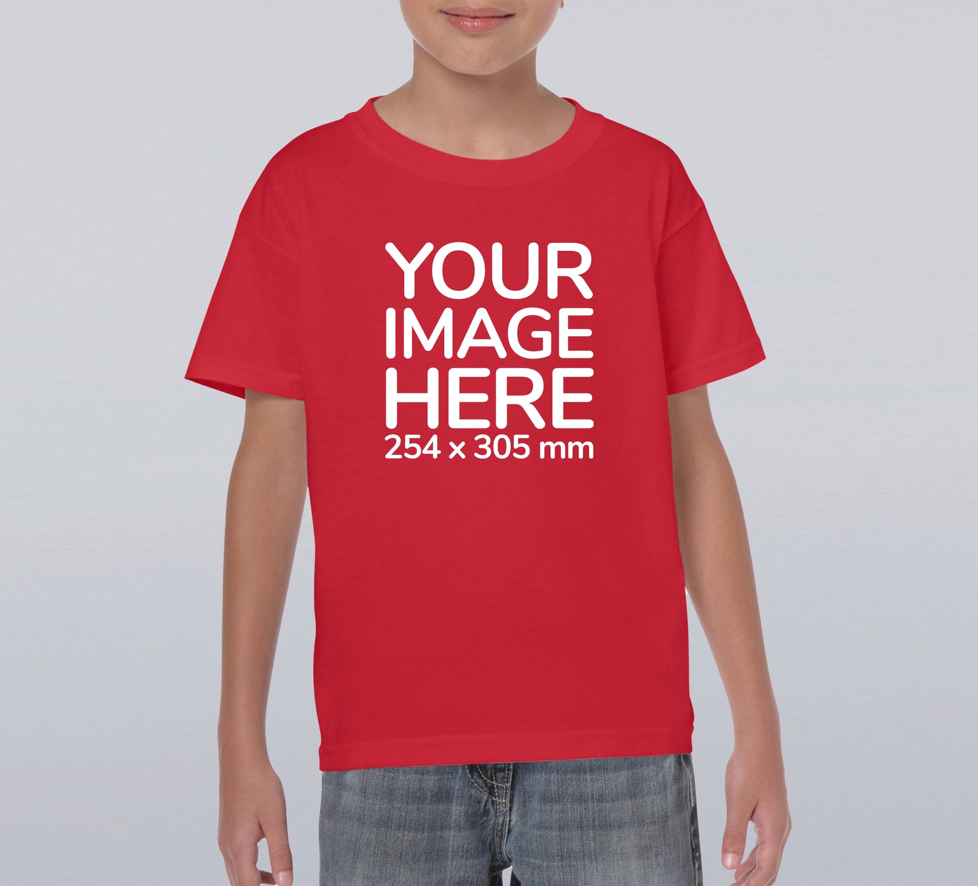 Custom Red Kid's T-Shirt - Children's printed t shirts