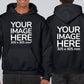 Black Hoodie customised with image on the front and back