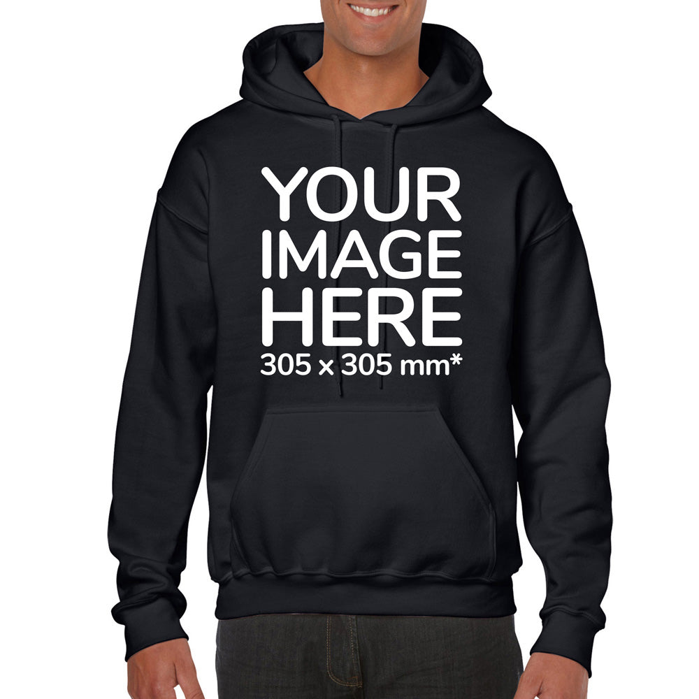 Dark Gray Hoodie customised with image on the front