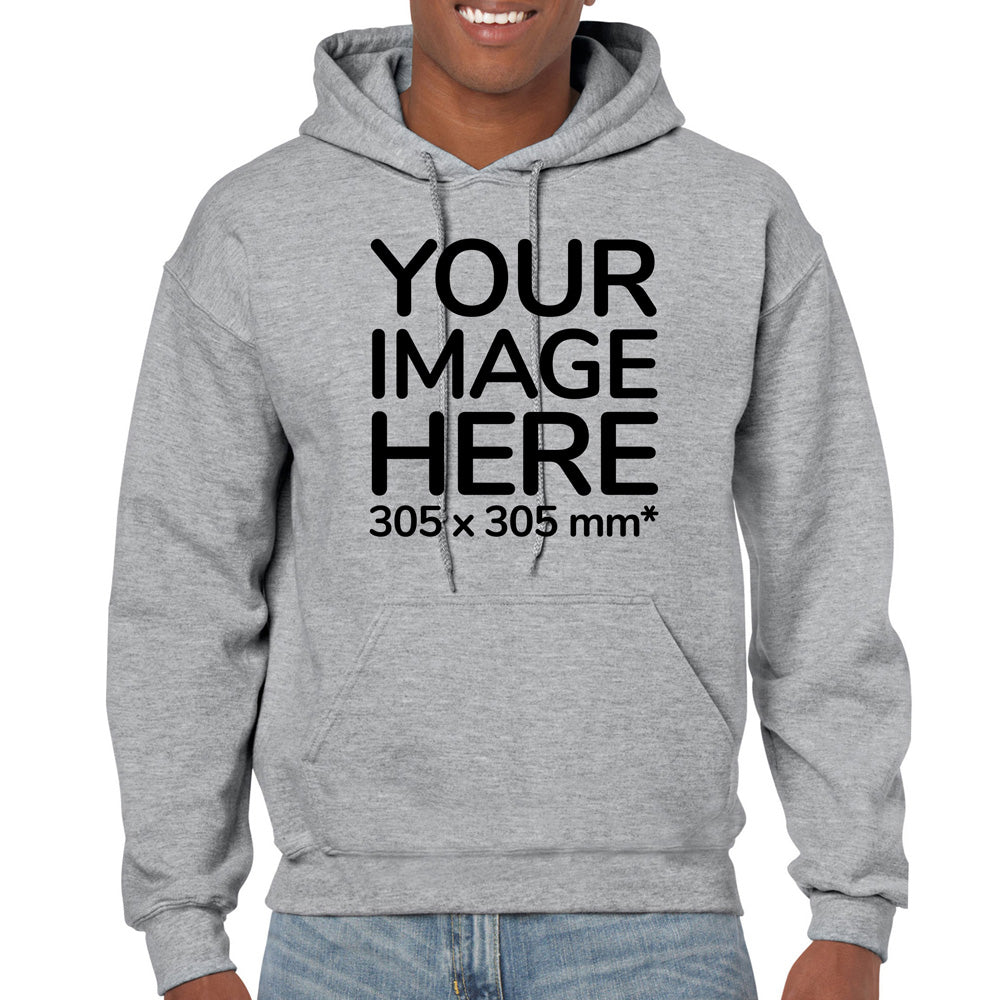 Light Gray Hoodie customised with image on the front