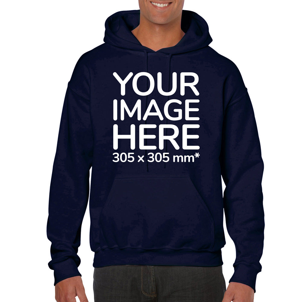 Dark Blue Hoodie customised with image on the front