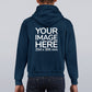 Dark Blue Kids Hoodies - with image area on back