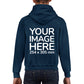 Dark Blue Kids Hoodies - with image area on back