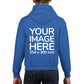 Light Blue Kids Hoodies - with image area on back