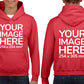 Red Children Hoodies - with image area on front and back