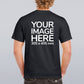 Black Men's T-Shirt - customised with image on back 
